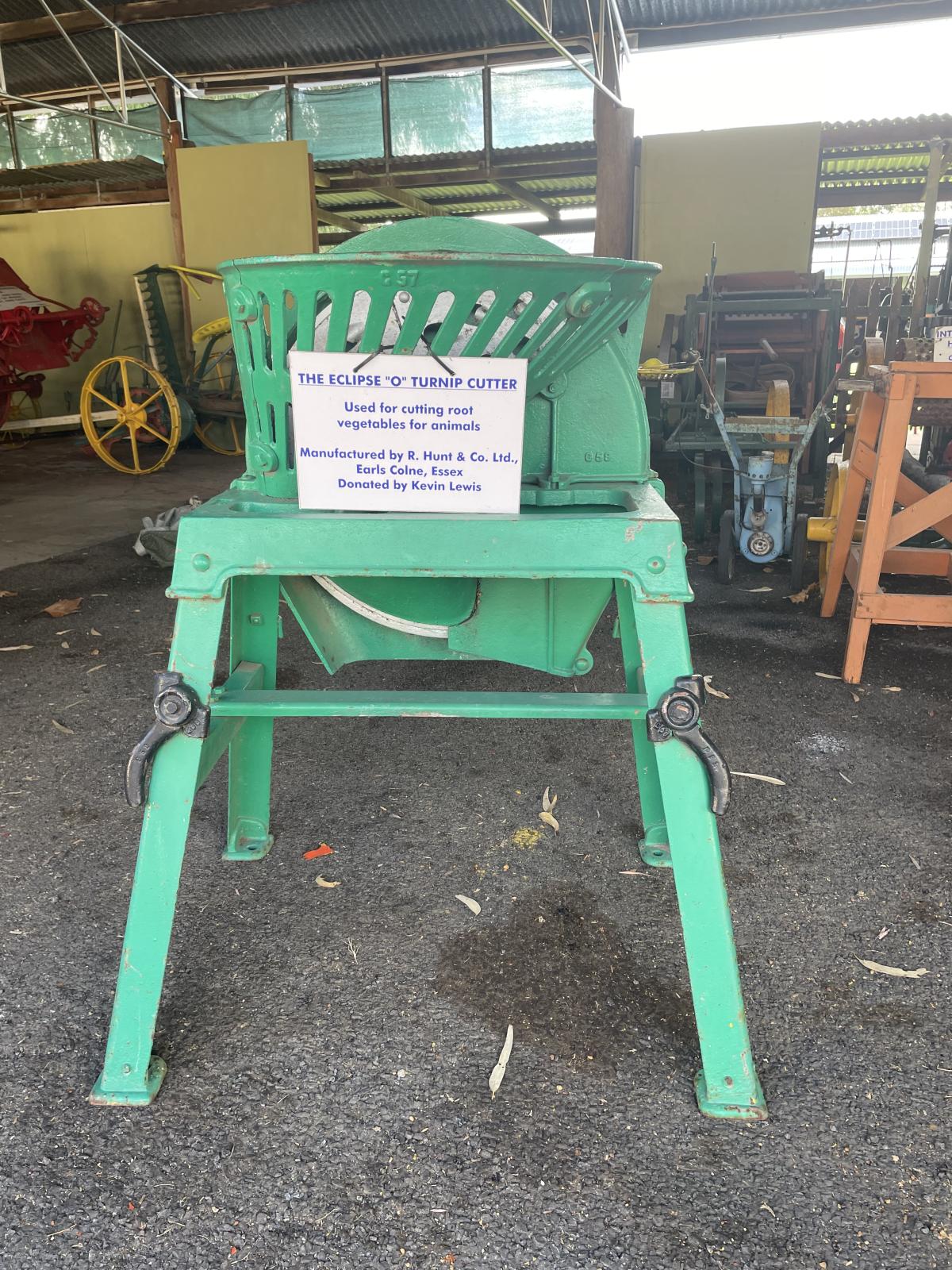 Eclipse "O" Root Grater front view showing hopper for loading root vegetables