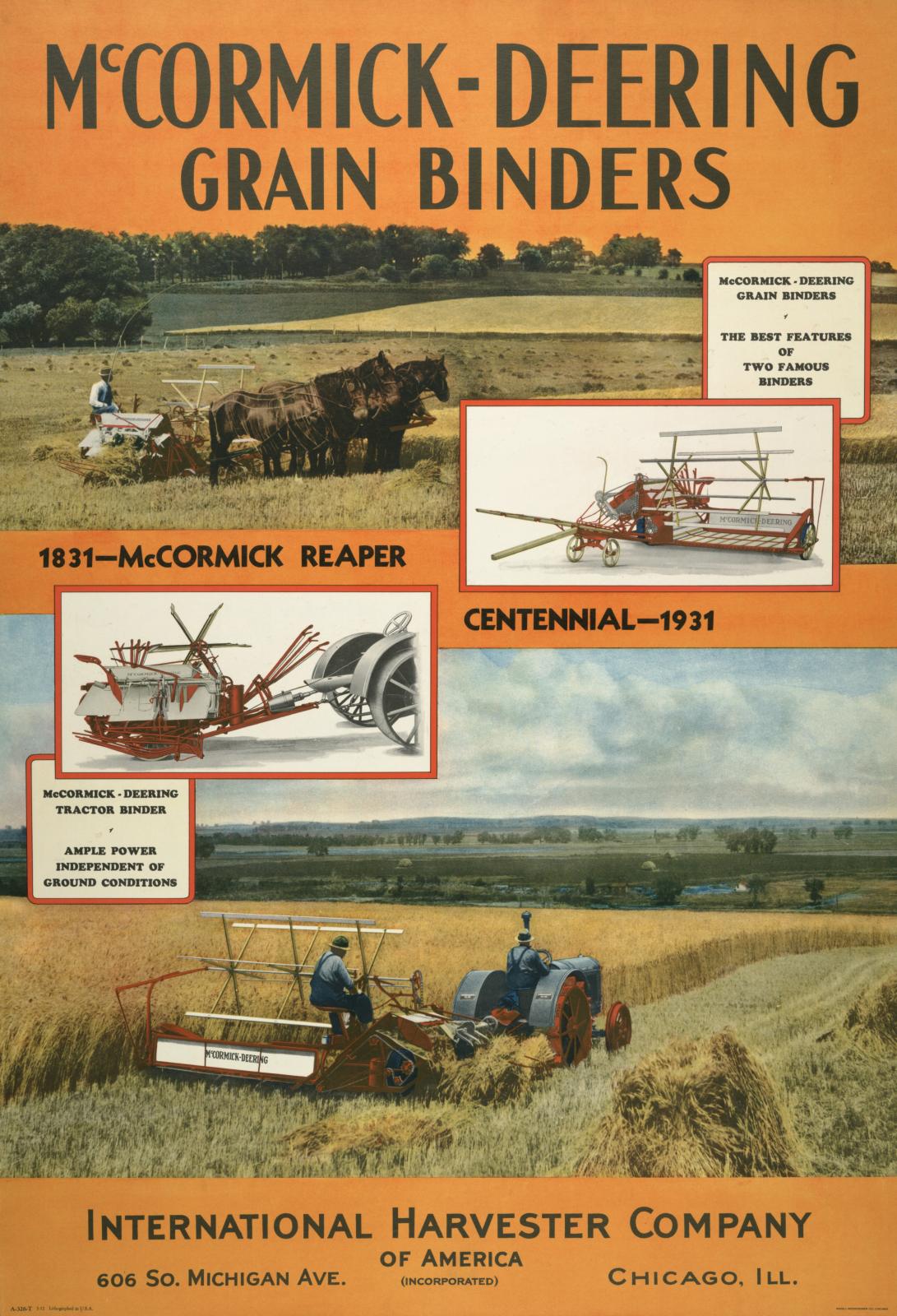 McCormick-Deering Grain Binder 1931 Advertising Poster