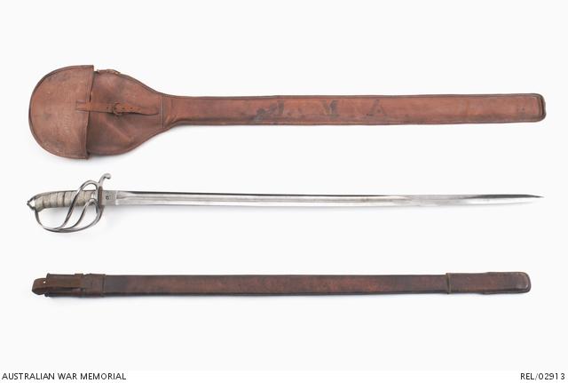 Artillery sword, scabbard and case