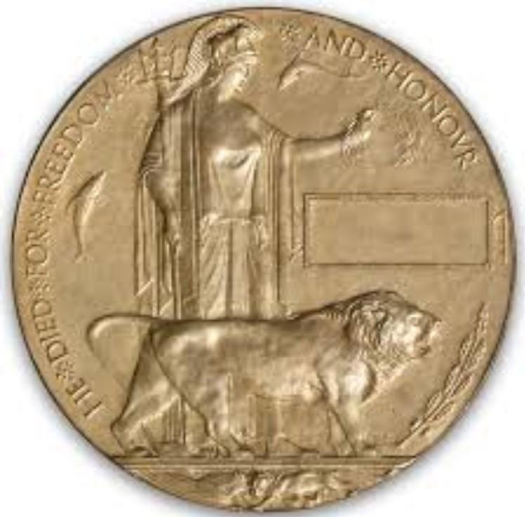 WW1 Memorial Plaque - Dead Man's Penny