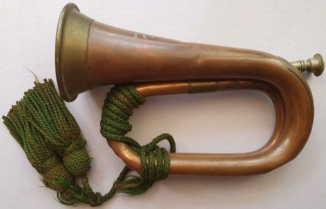 Bugle with Australian Army green cords