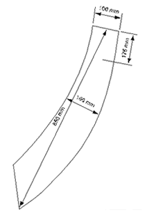 General measurements of a Drum Major's sash