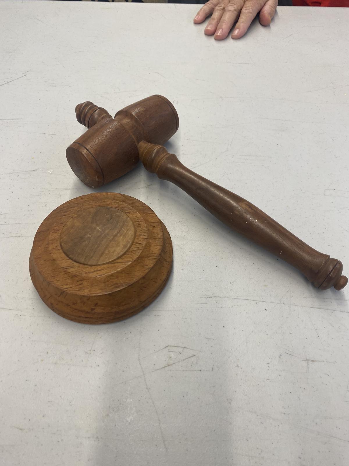 Gavel and base