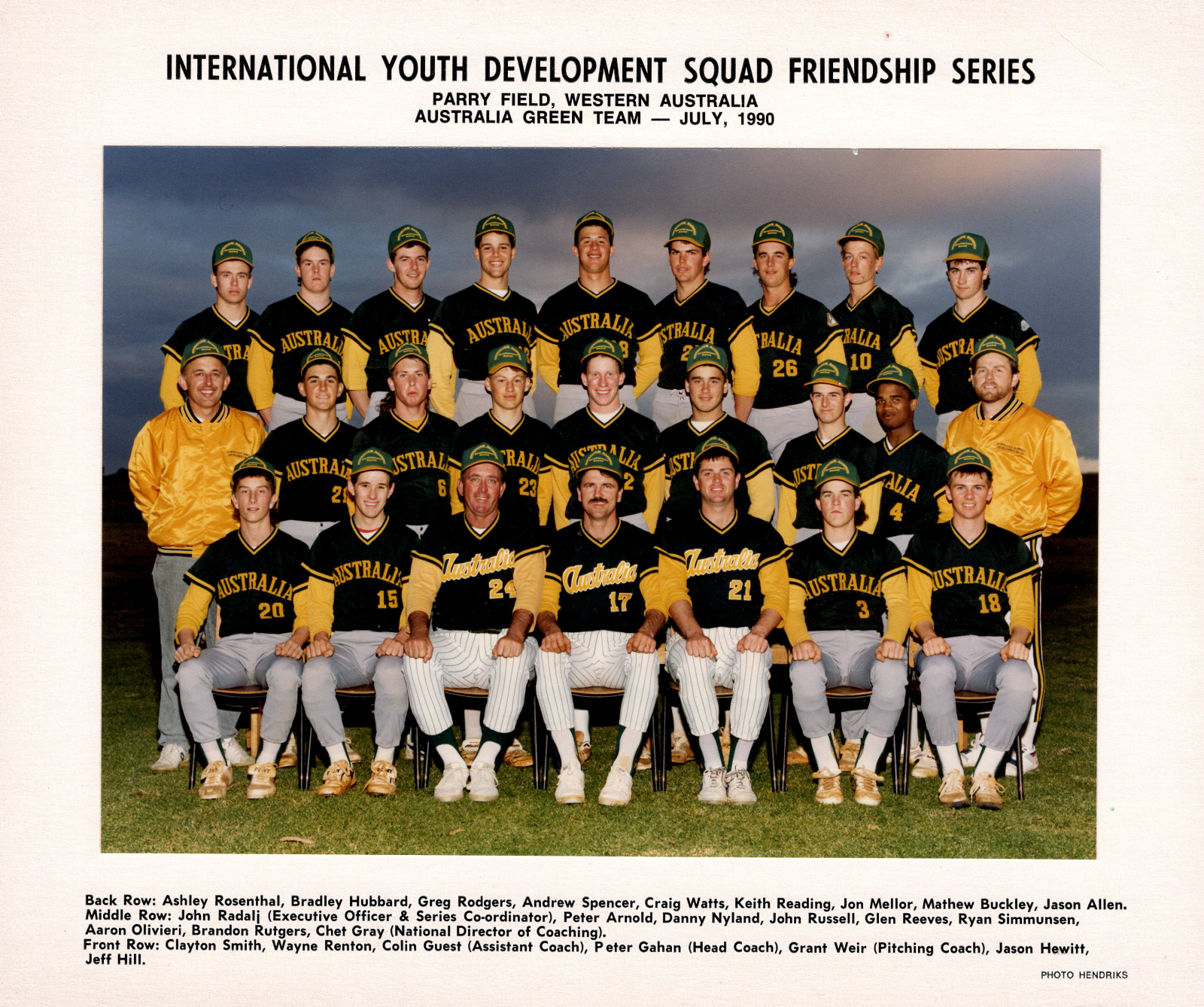 1990 International Youth Development Squad - Australia Green Team