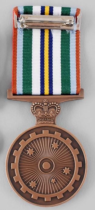 Reverse of Anniversary of National Service medal