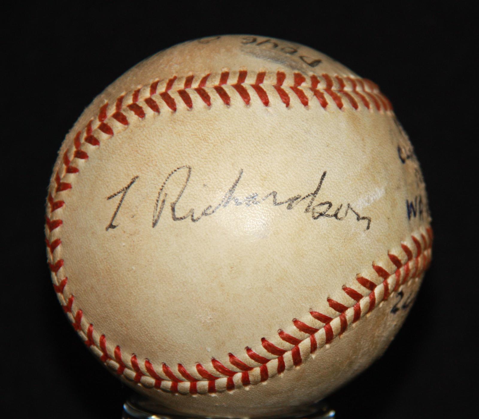 Game ball, WA v NT Claxton Shield Series game, 26 November 1987 (signed by Lester Richardson)