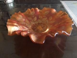 Carnival glass bowl