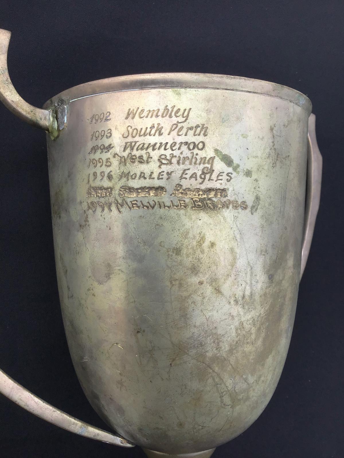 WABL Colts grade Premiers trophy –1992-1997 winners