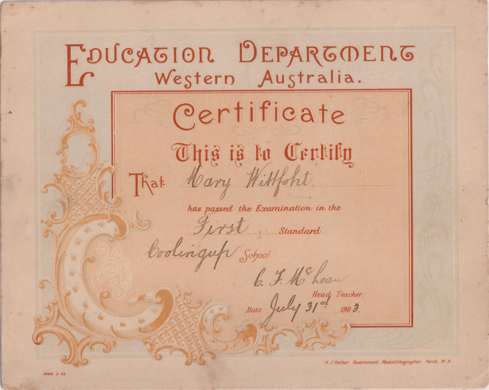 Certificate