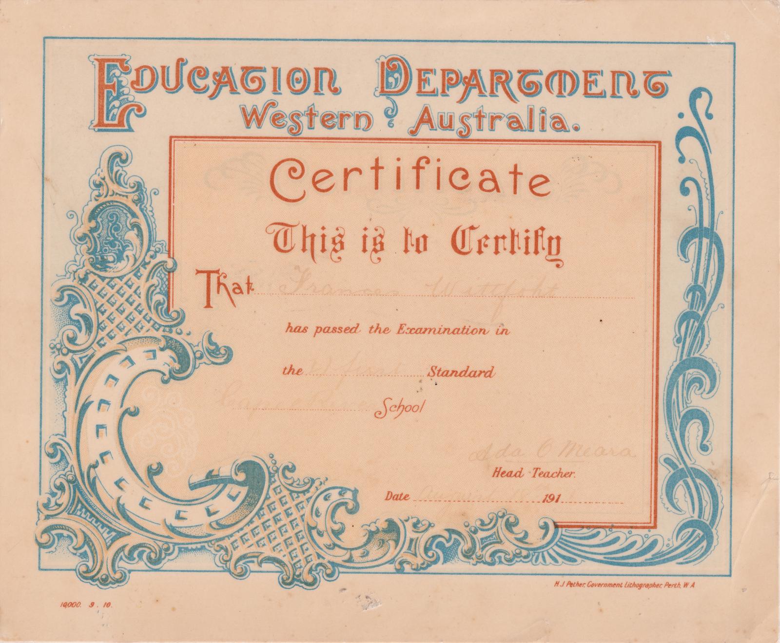 Certificate