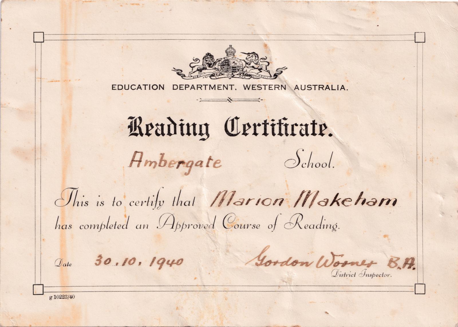 Certificate