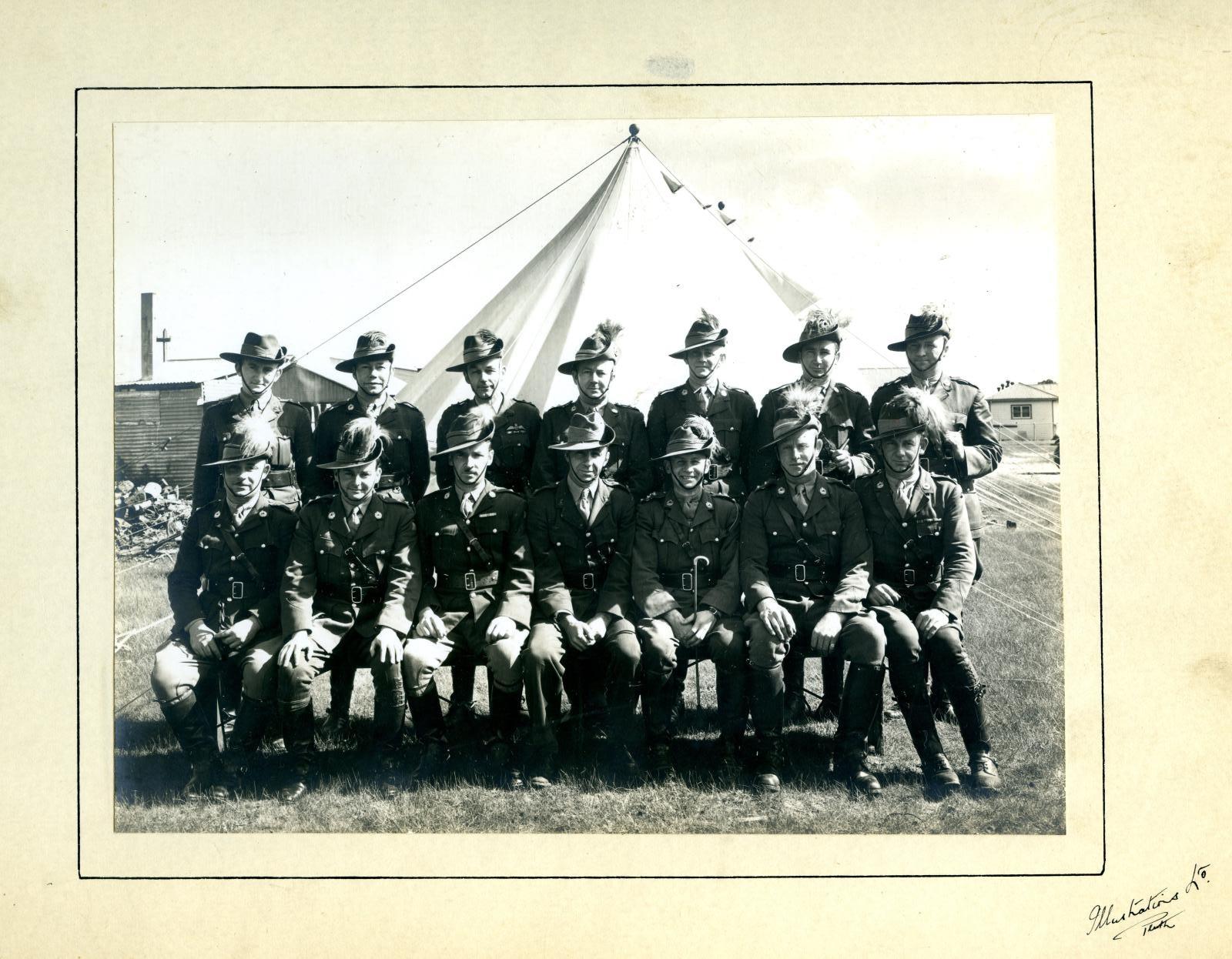 Group of officers at Rockingham