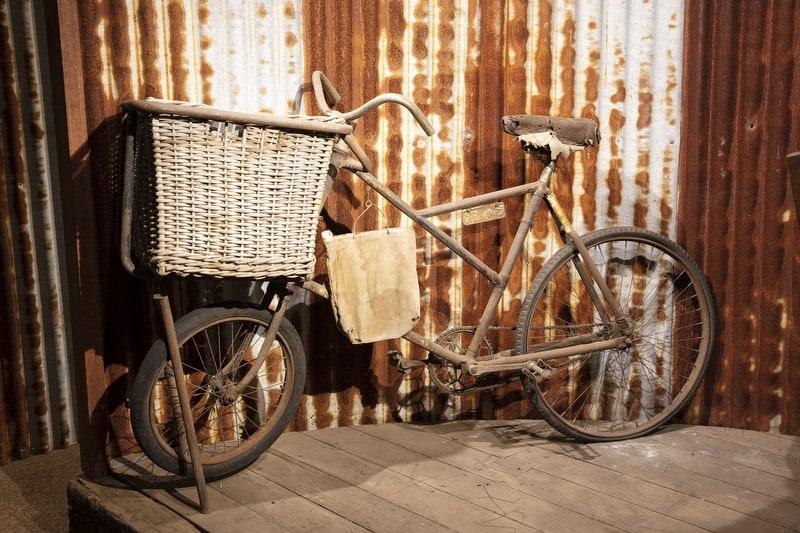 bicycle with basket at front