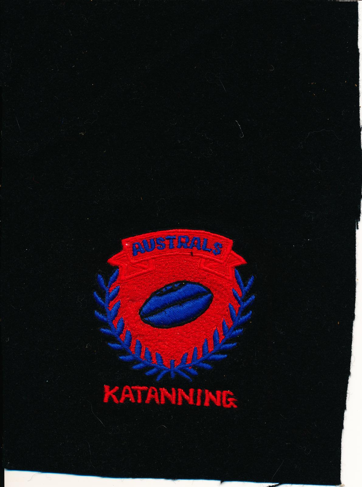 Australs Football Club embroidered badge for a blazer pocket