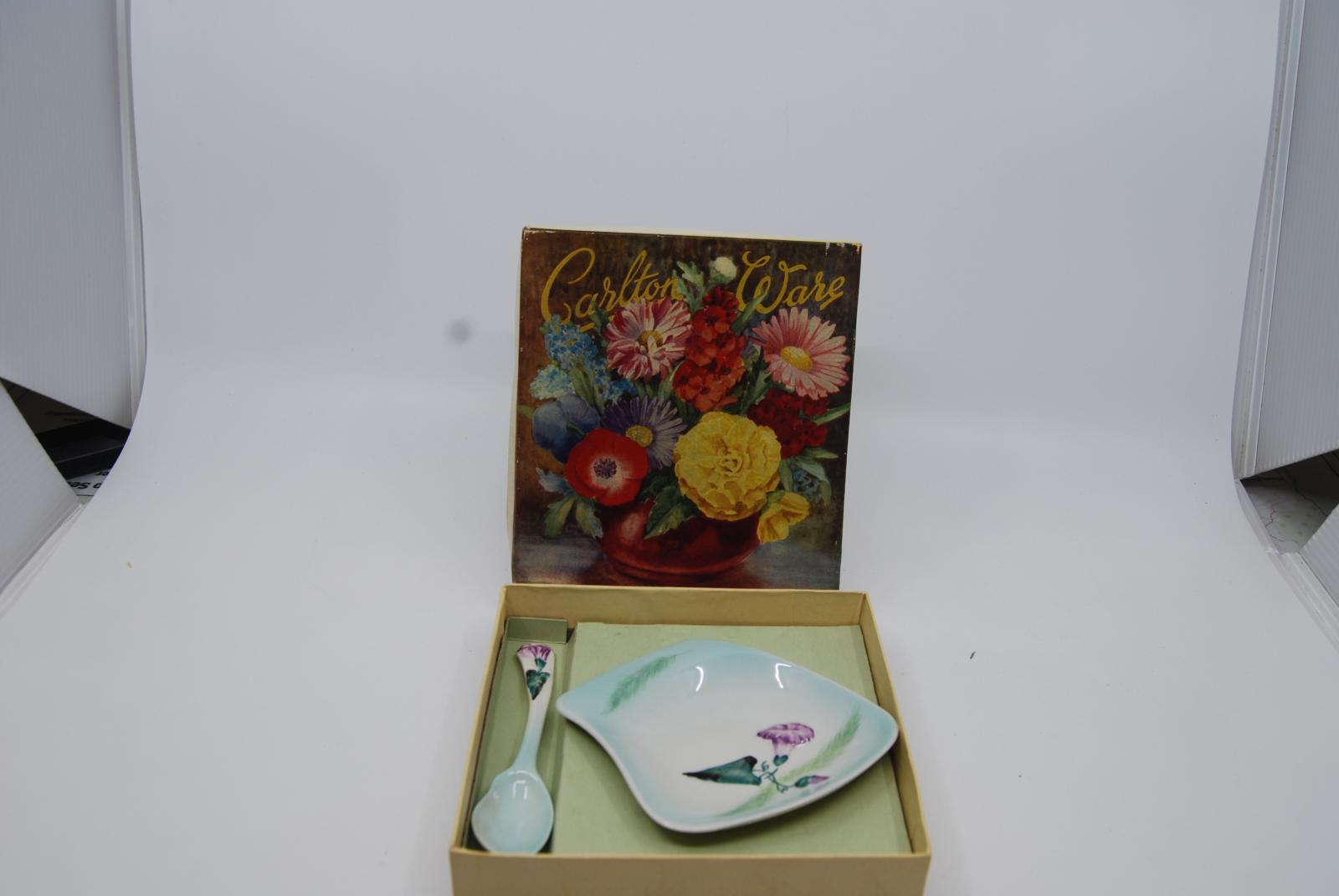 Carlton Ware Jam Dish and Spoon set in original box