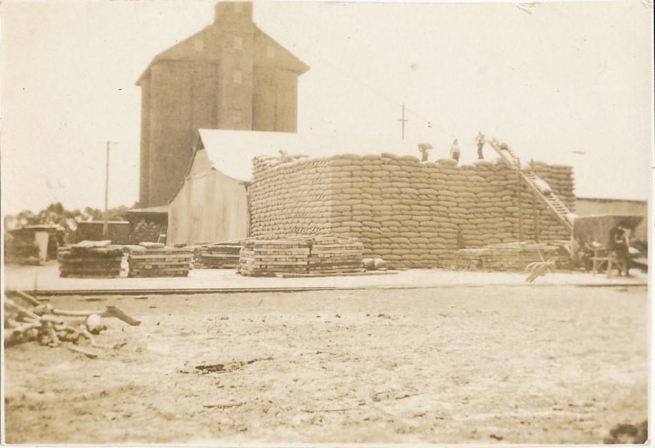 Wheat stack and silos at Katanning Flour Mill