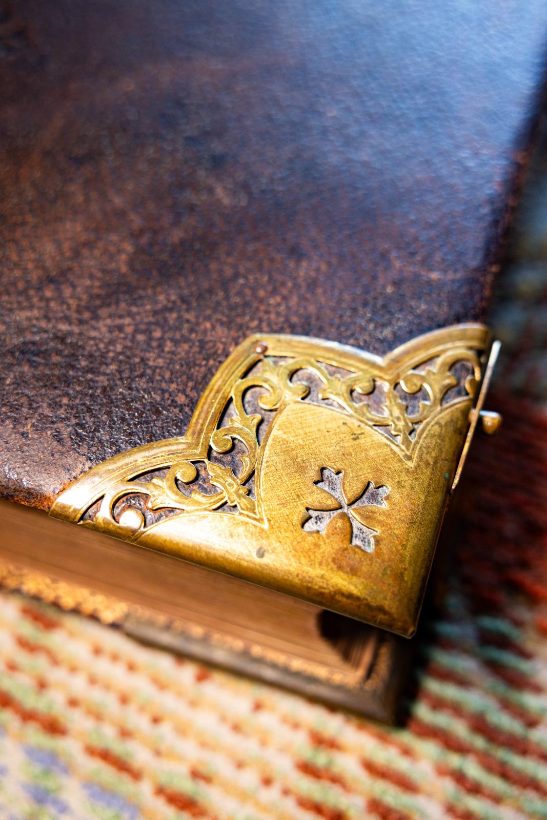 Leather Brass Bible