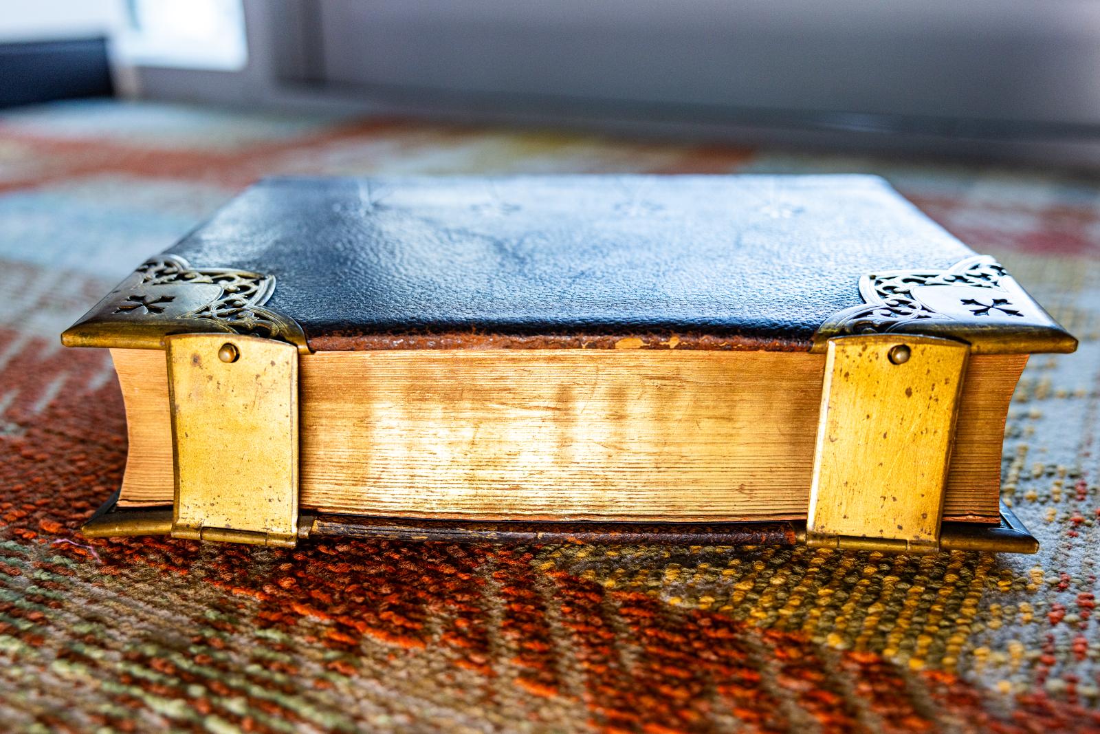 Leather Brass Bible