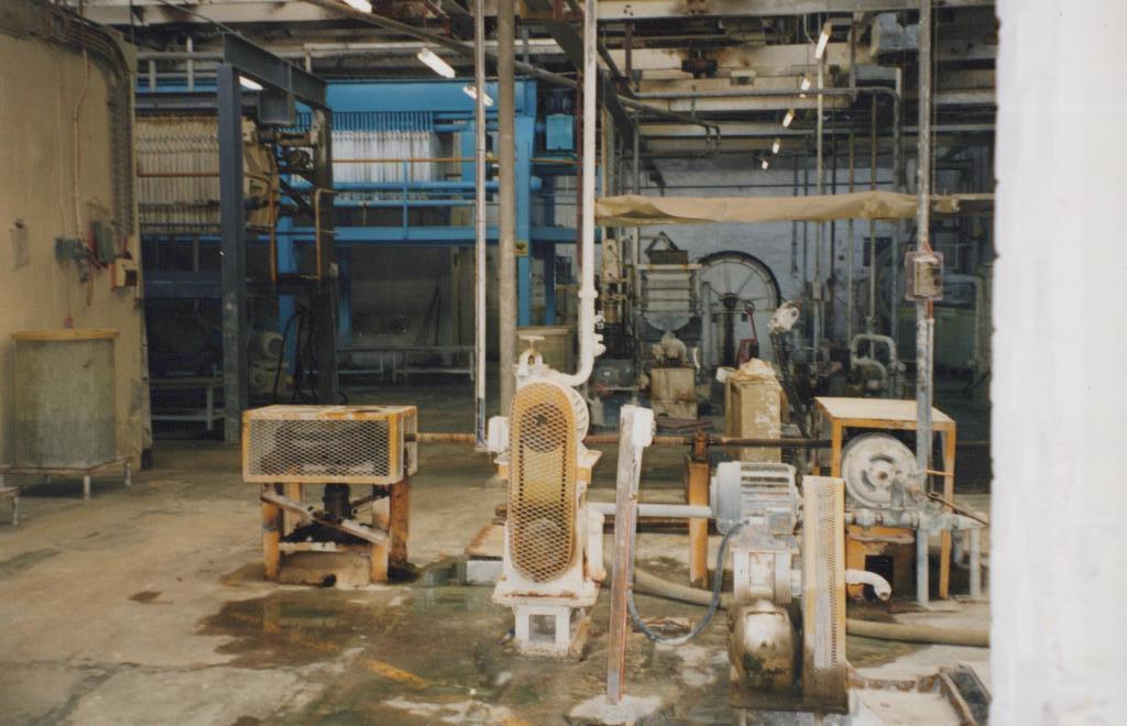 colour photograph of inside of factory