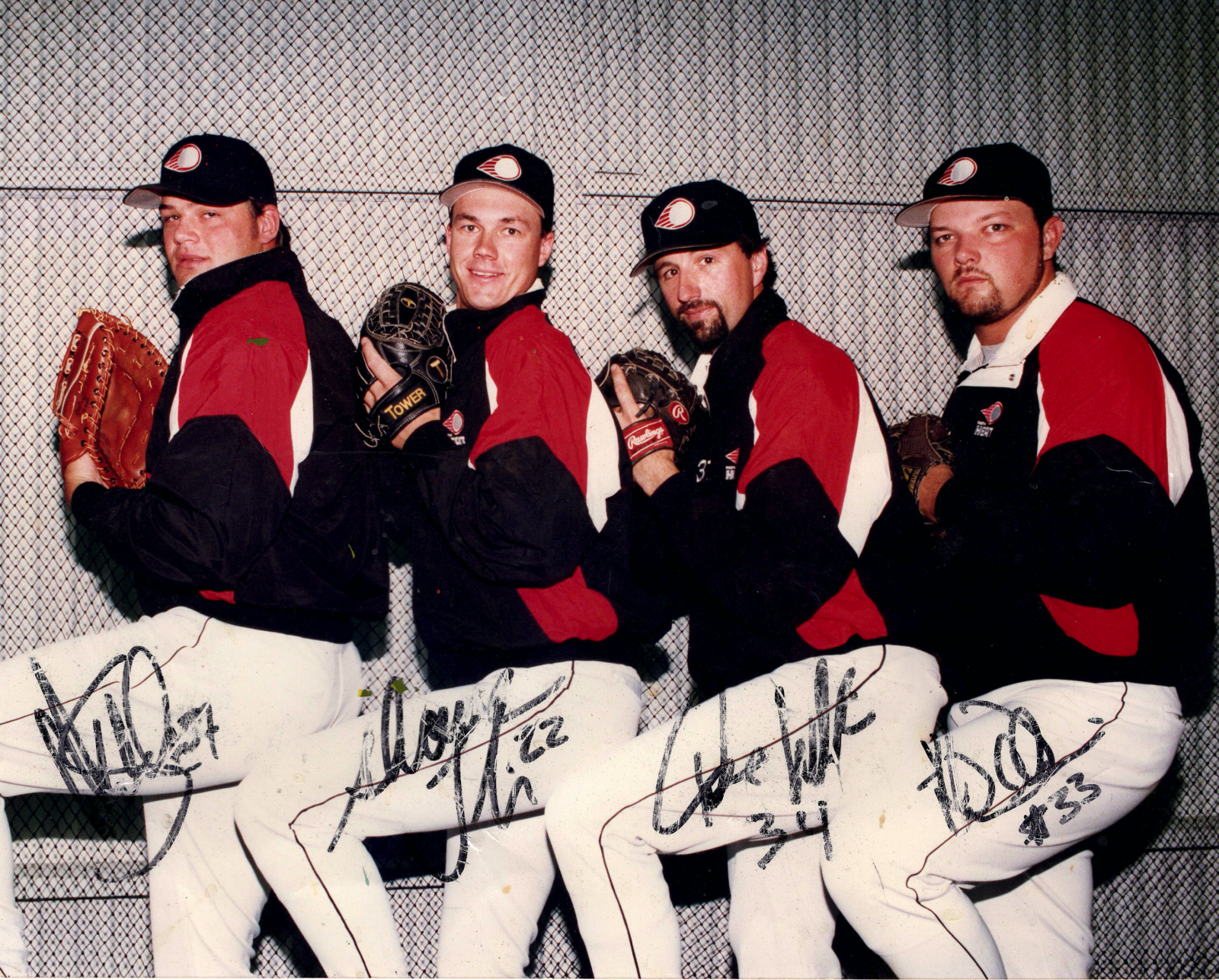 Perth Heat pitchers Alvin Shephard, Shane Tonkin, Dave White, Scott Connor