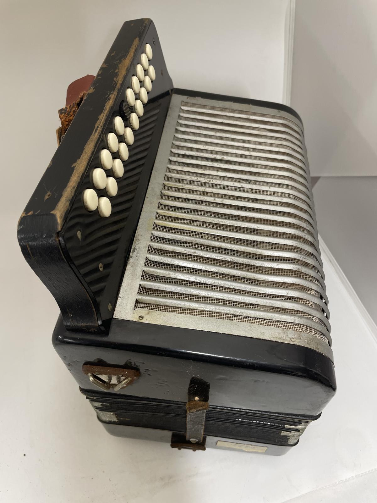 The metal grill above the flywire screen that protects the reeds in the Hohner Button Accordion