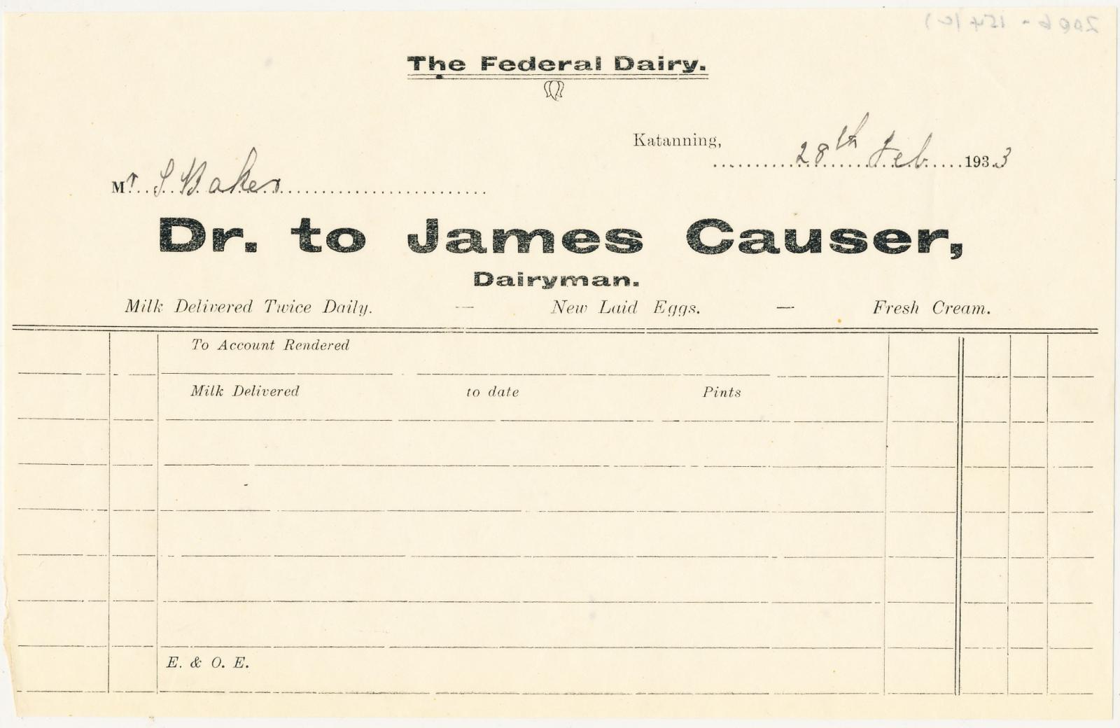 Invoice from Causer
