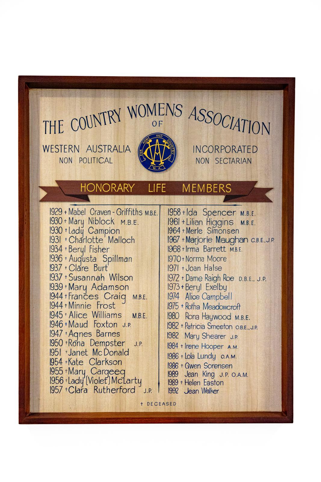 Life Members Board