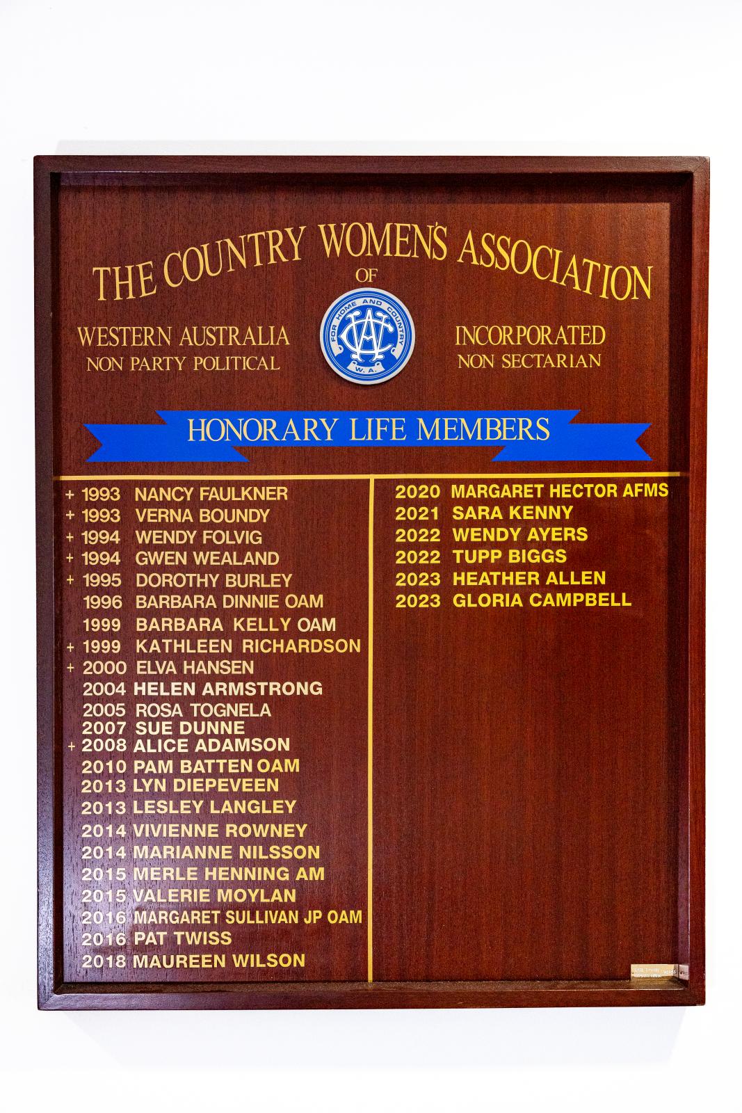 Life Members Board 1