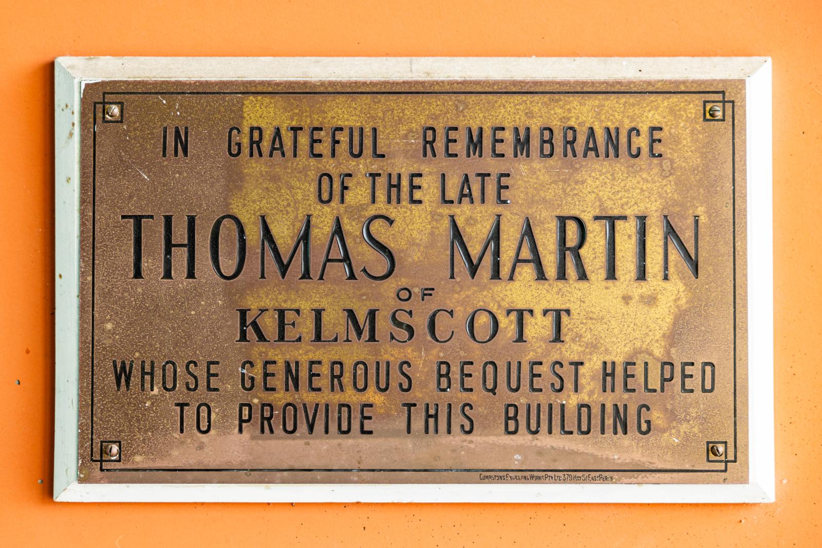 Thomas Martin Bequest stone