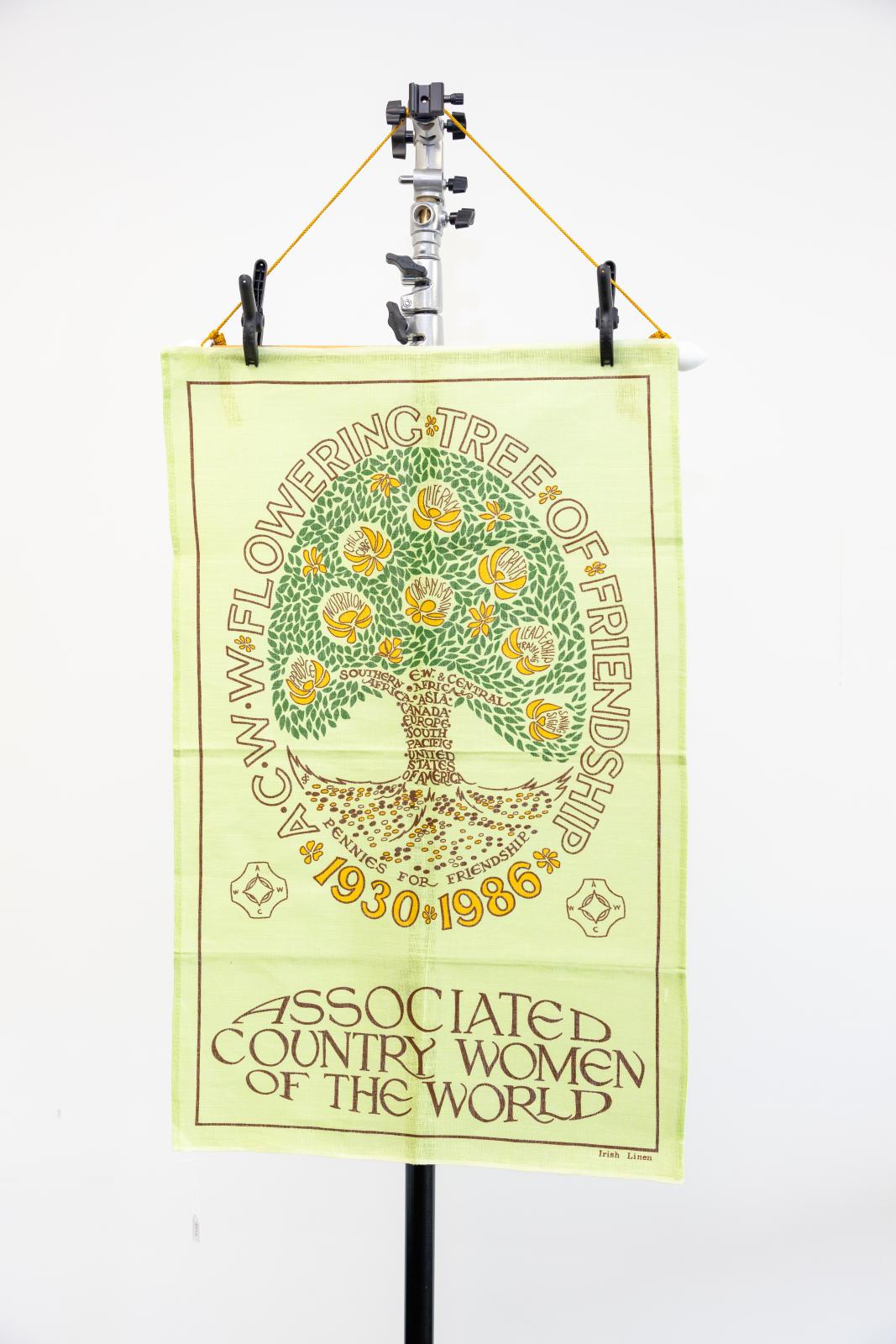 Flowering tree of Friendship Commemorative tea towel 2