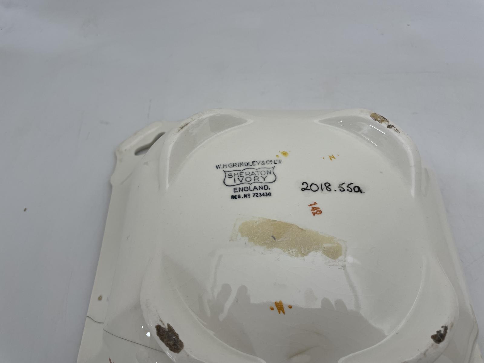 WH Grindley & Co marks on the base of the dish