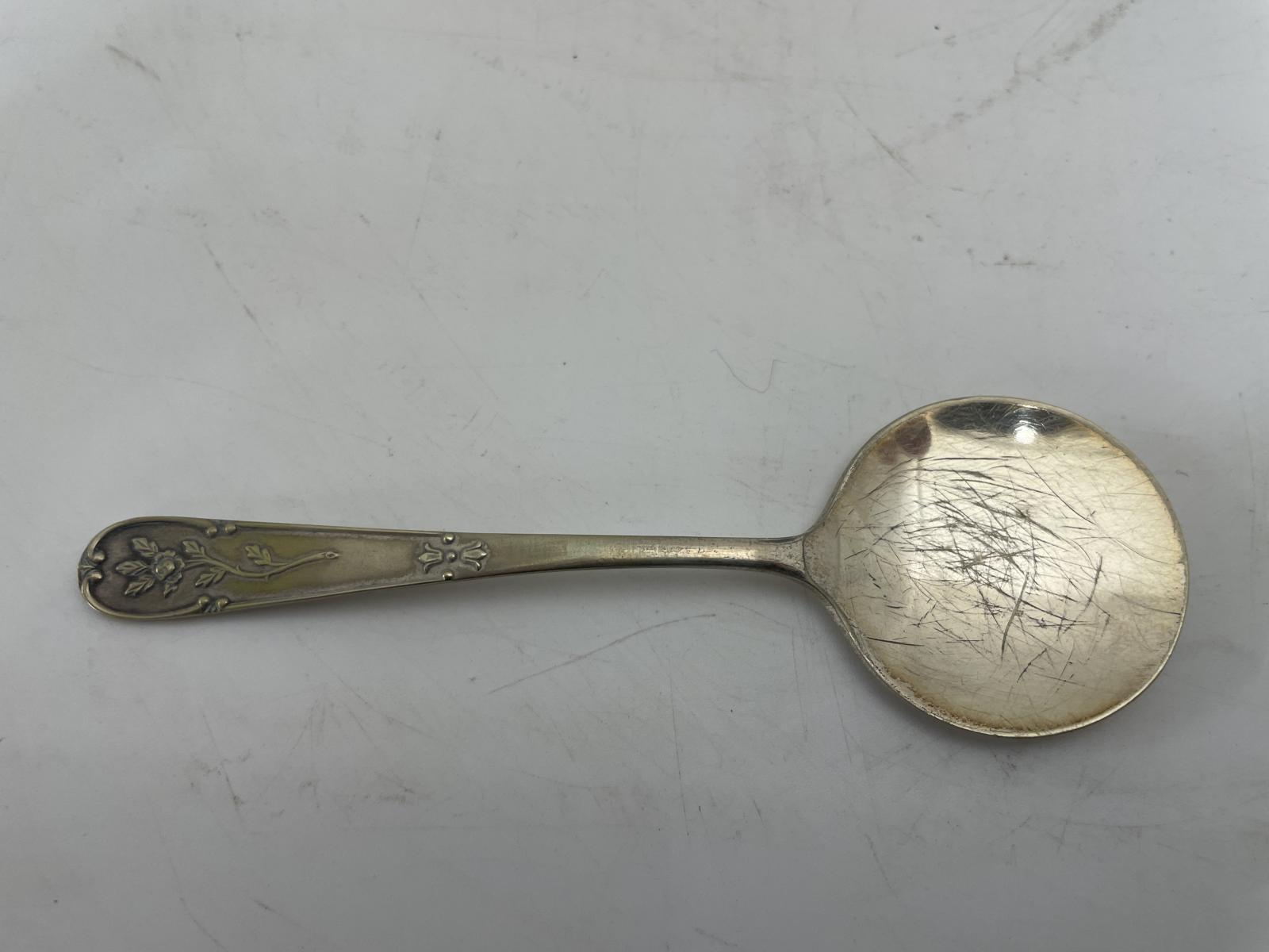 EPS spoon with floral patterns on handle