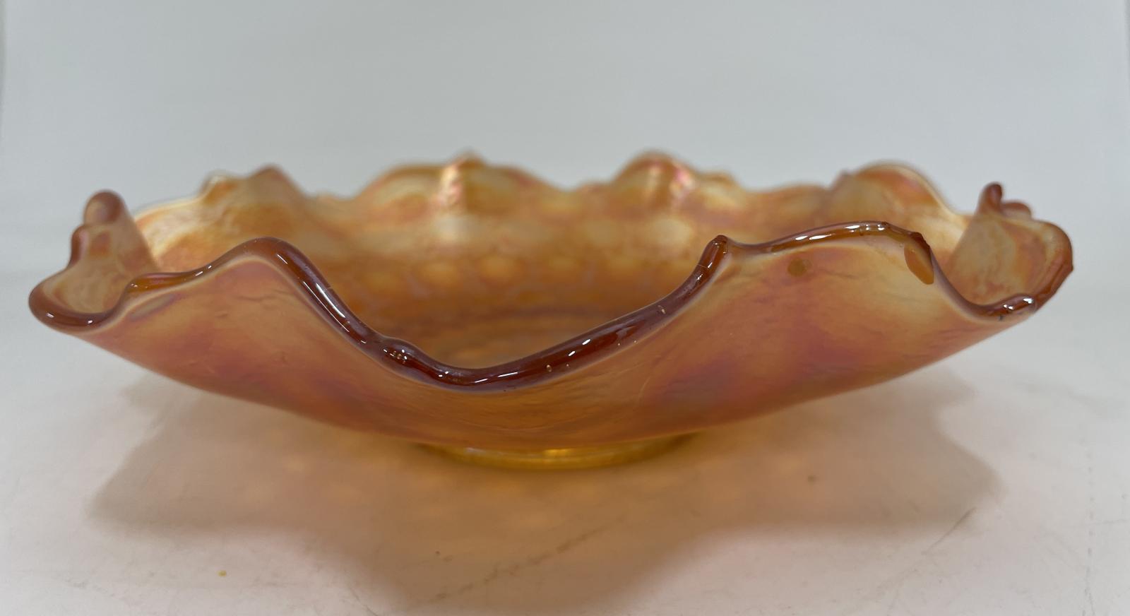 Marigold Carnival Glass Bowl