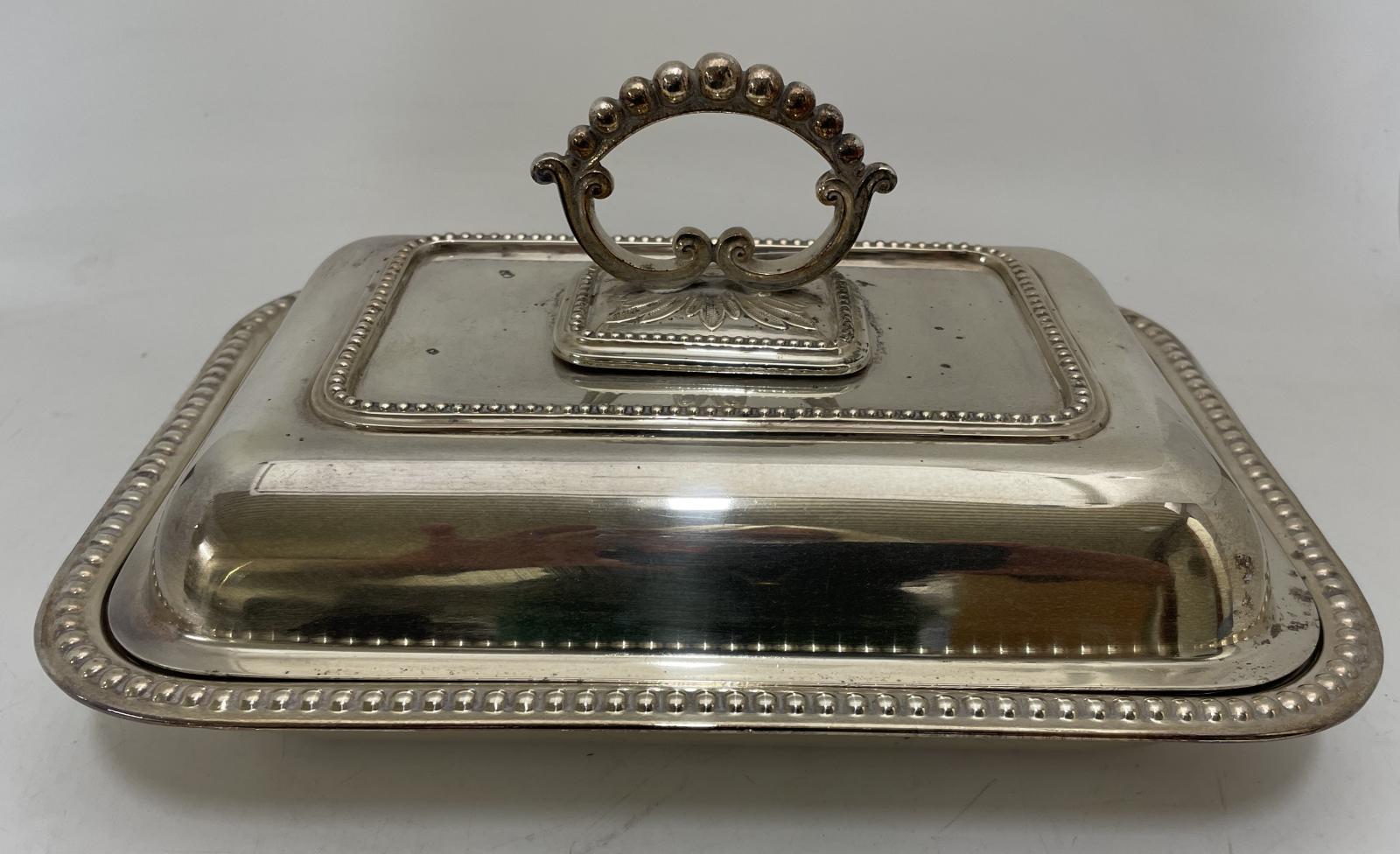 EPNS Serving dish with lid