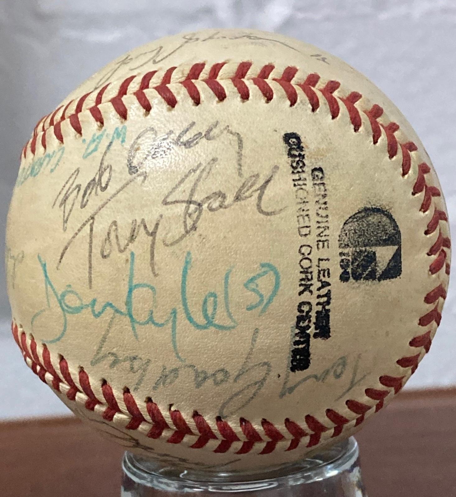 1983 Claxton Shield Series baseball - signatures