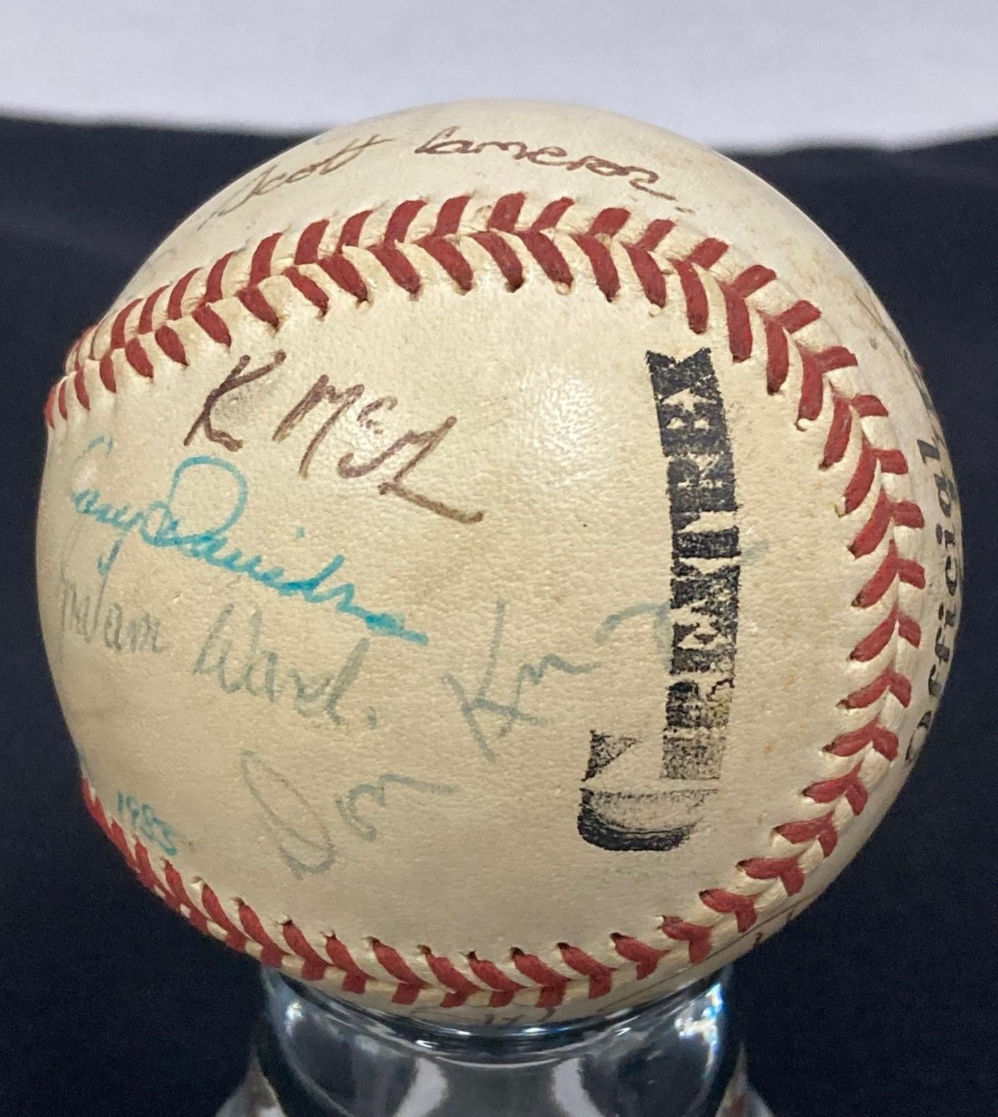 1983 Claxton Shield Series baseball - signatures