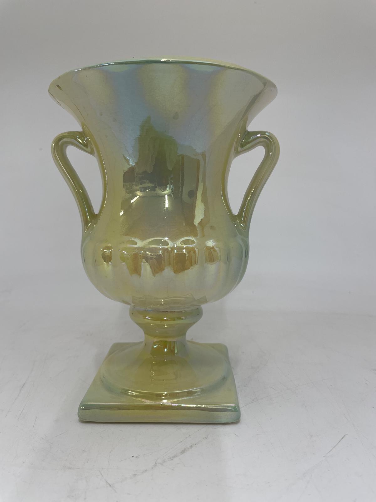 Glazed urn shaped vase