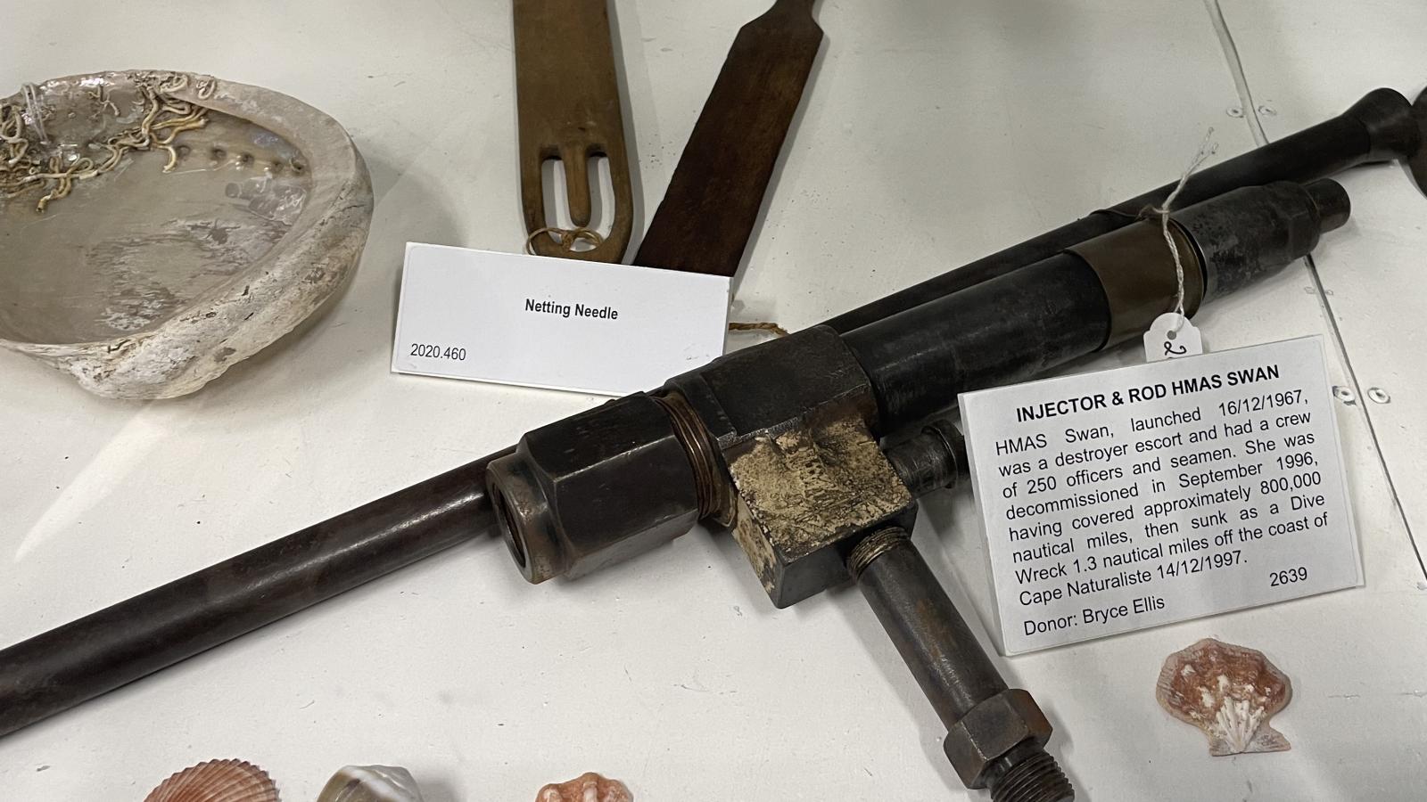 Injector and rod from HMAS Swan