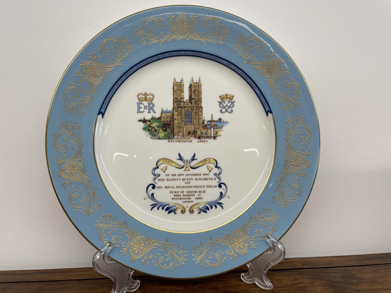 Plate commemorating 25th Wedding Anniversary of Queen Elizabeth II