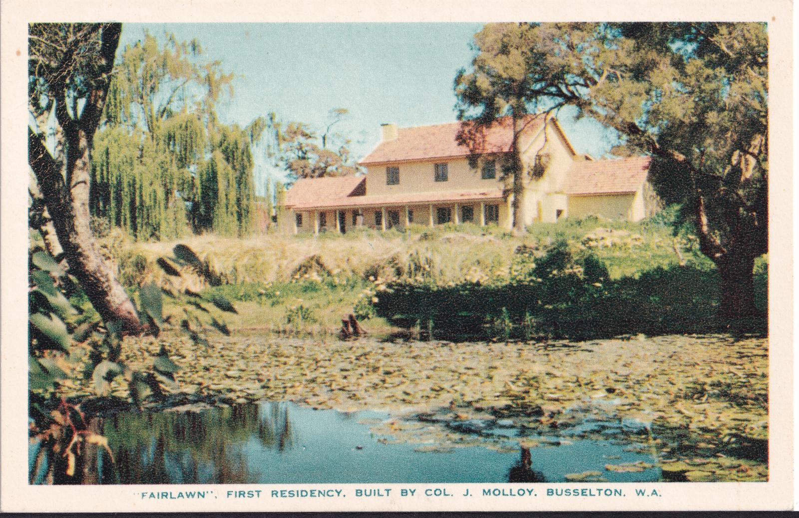 Fairlawn, the Busselton residence of Captain John Molloy from 1839.  Image 3583 BHS Archive