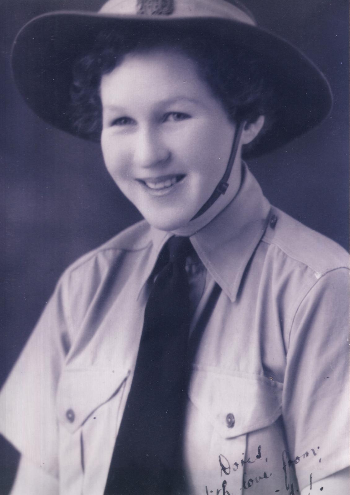 Captain Enid Lowe wearing summer uniform. Photo 3884 from the BHS Archive