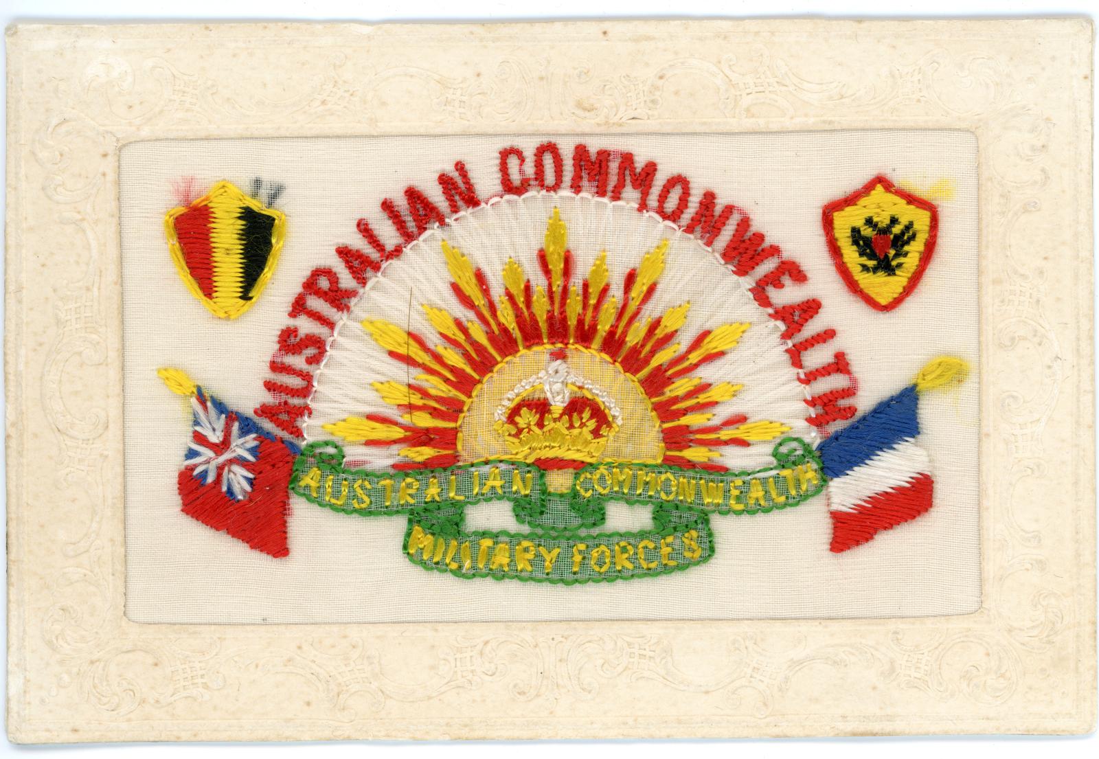 First World War Embroidered Postcard from Pte. Lathlean