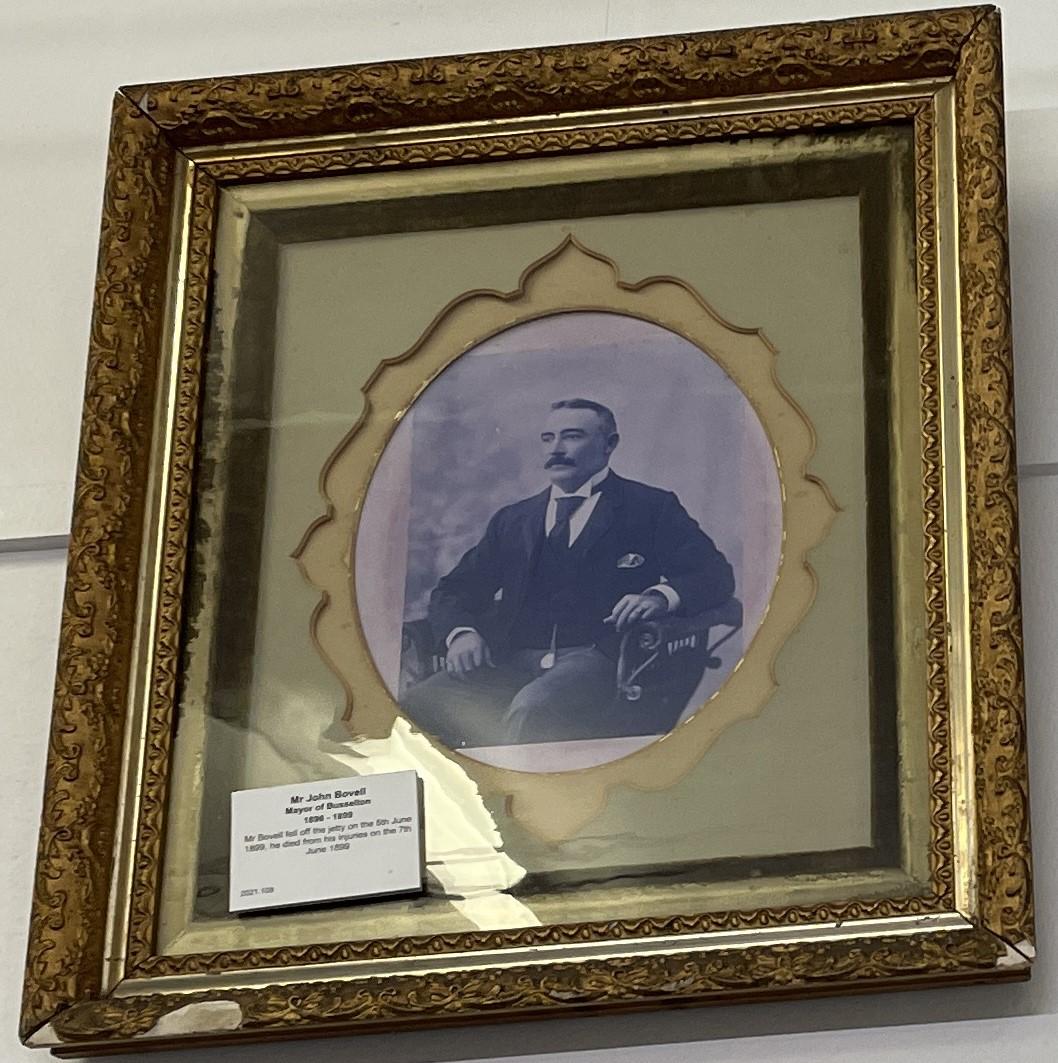 Framed photograph of John Bovell