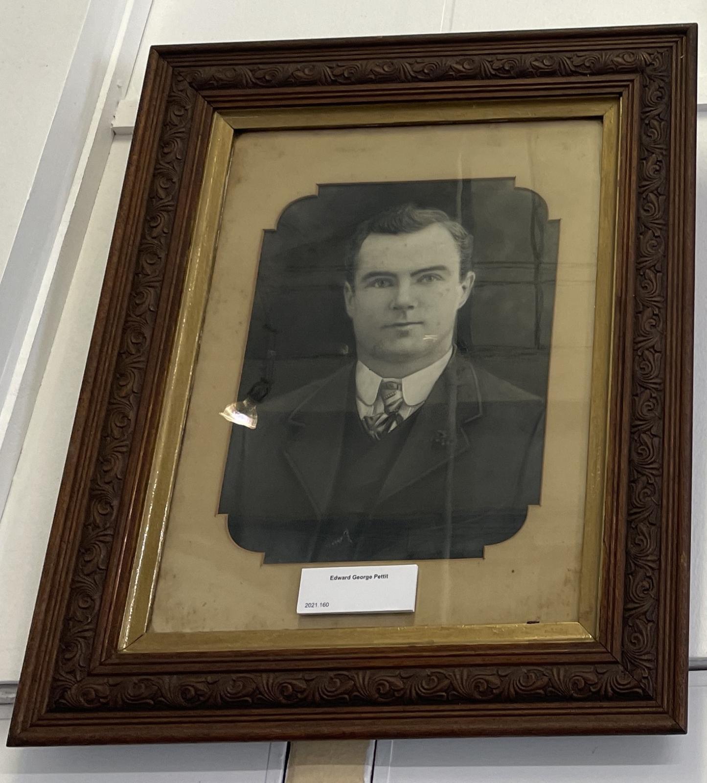 Framed photograph of Edward George Pettit