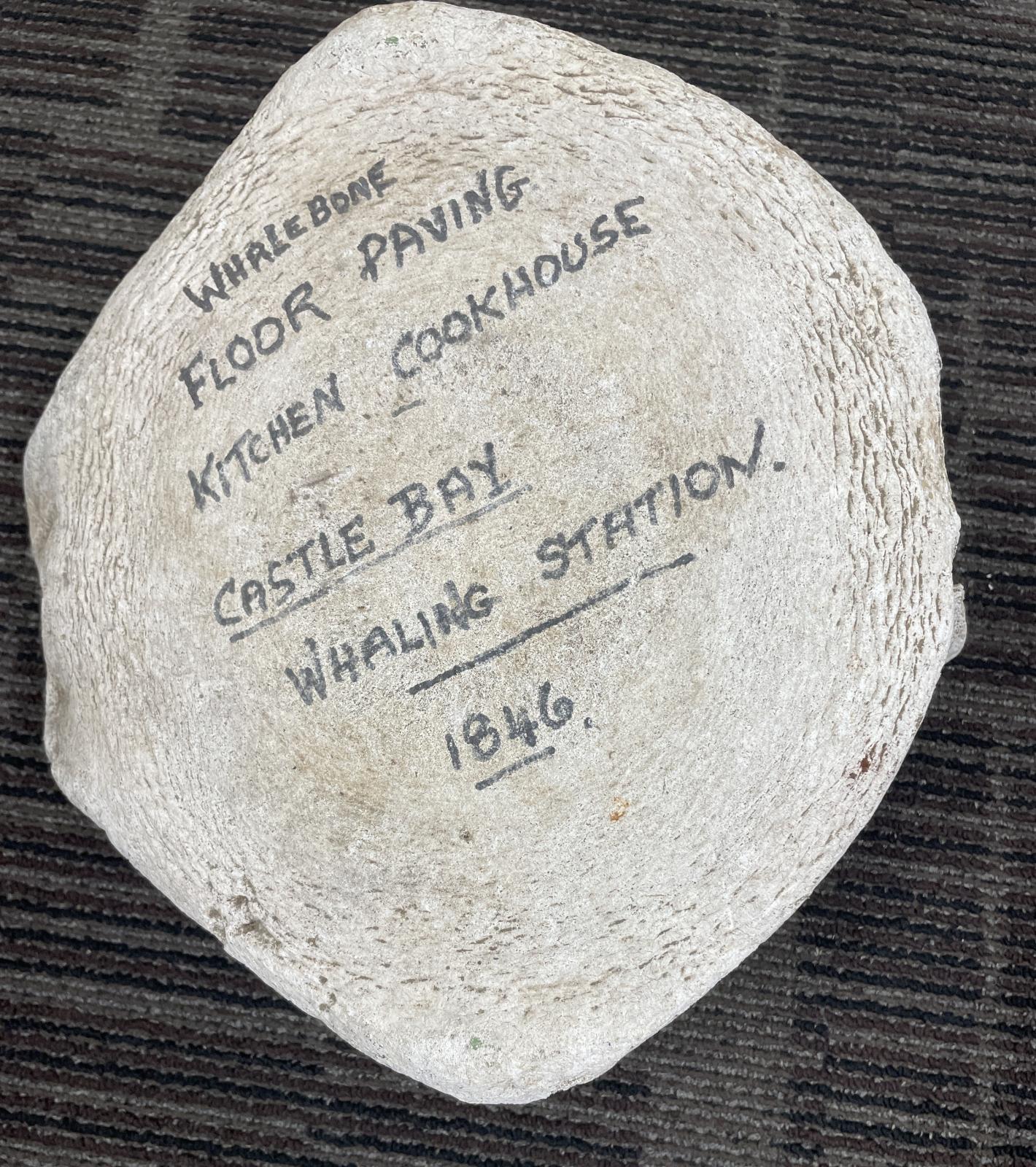 Whale bone floor paving from the Castle Bay Whaling Station