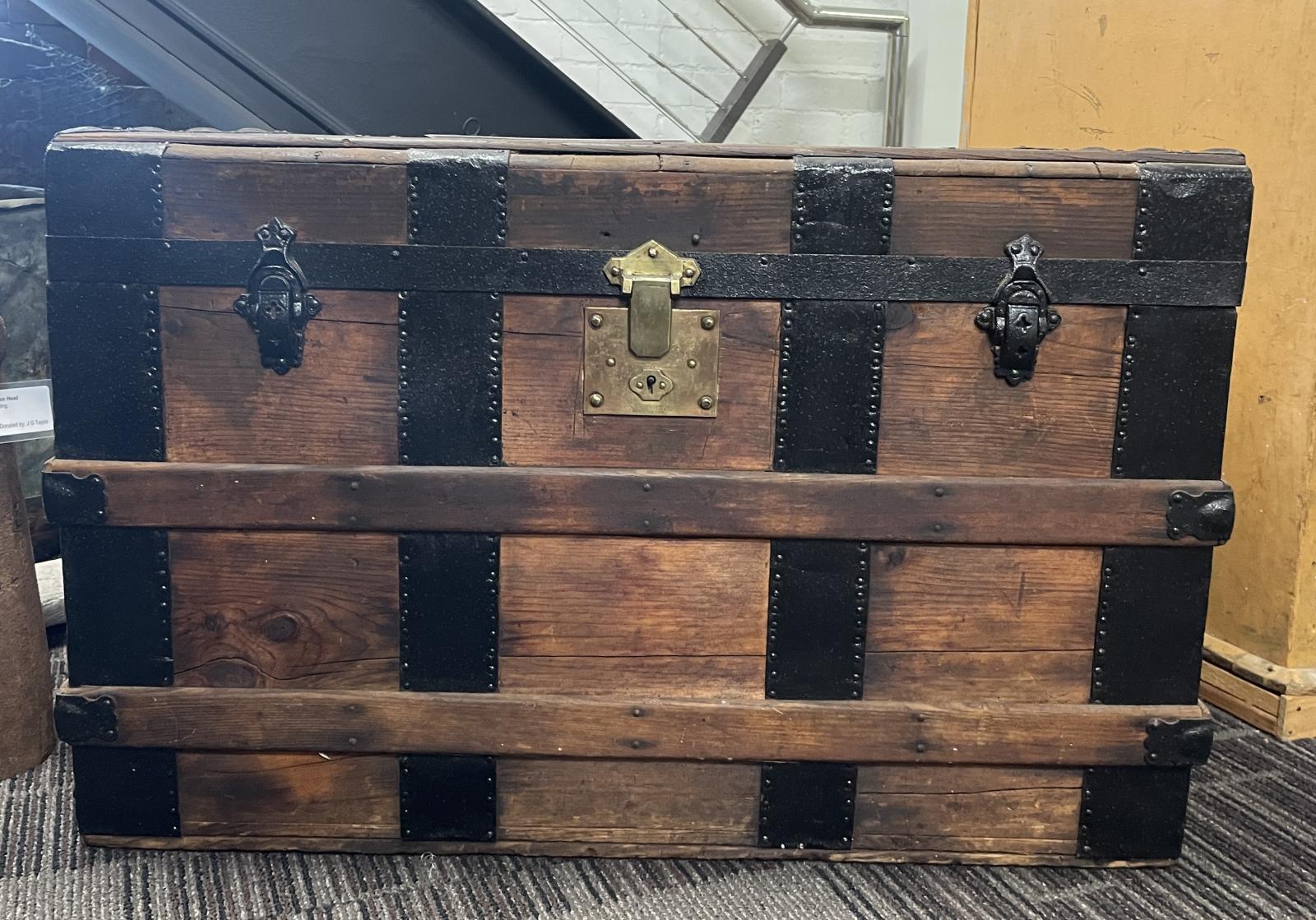 Large wooden box trunk