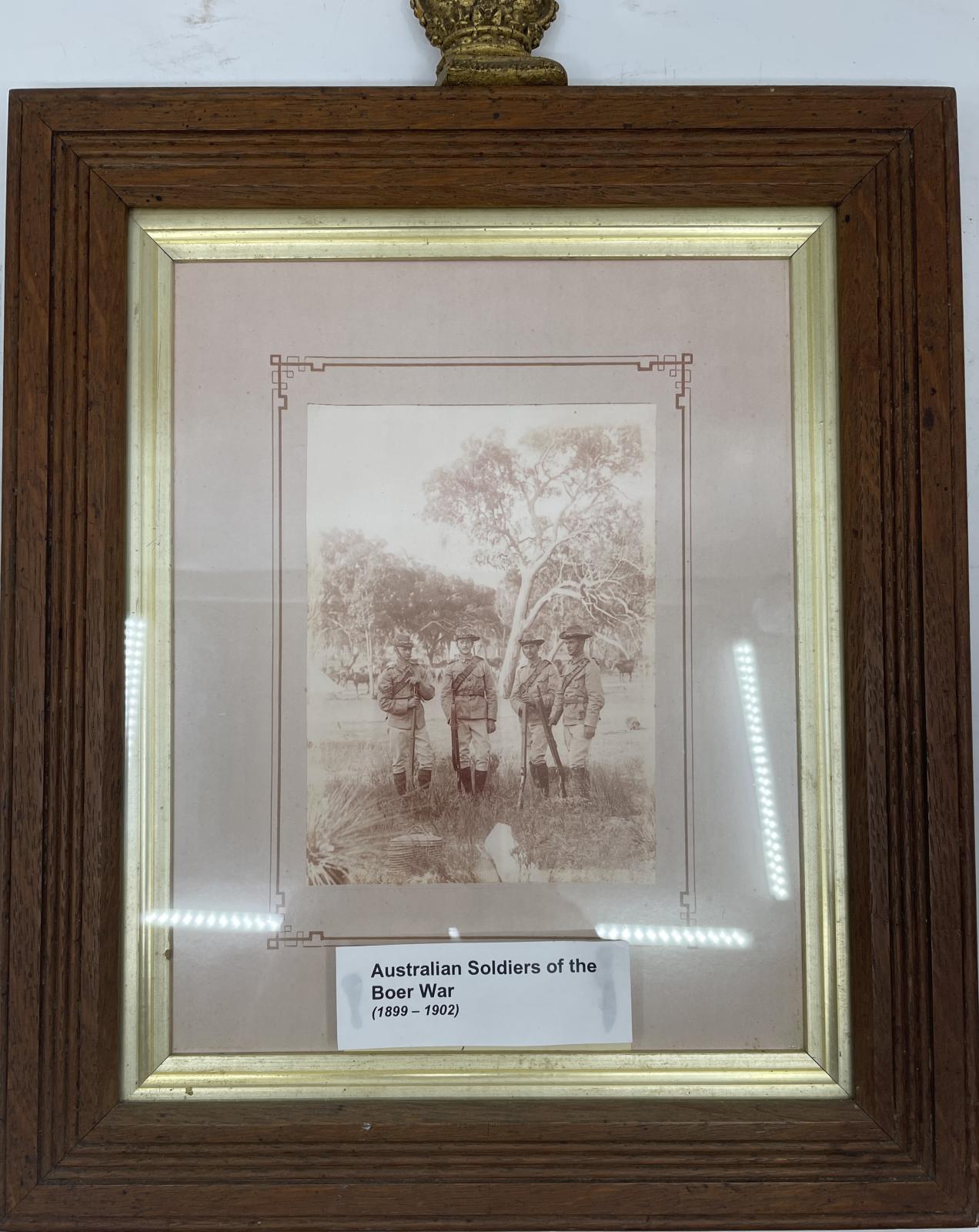 Framed Photograph of Australian Soldiers of the Boer War