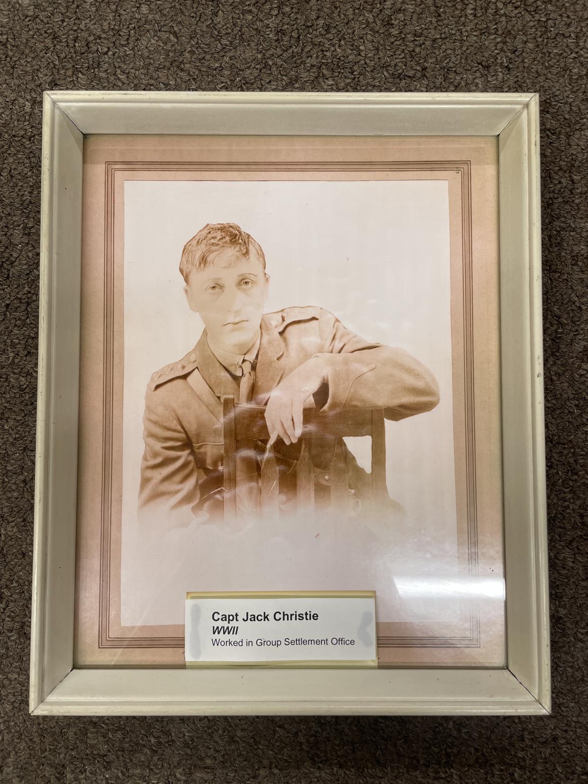 Framed Photo WW2 Captain Jack Christie