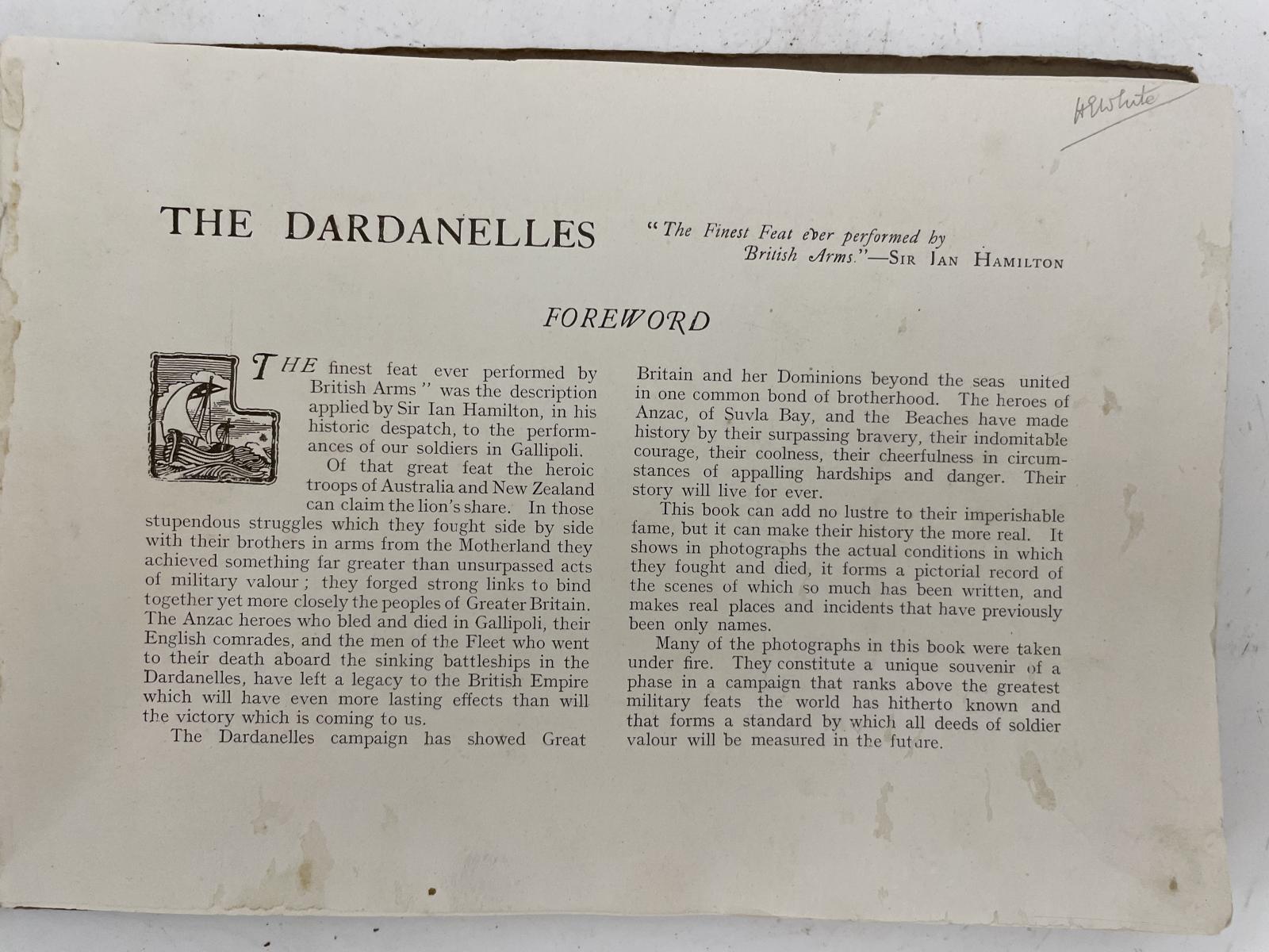 Foreword for  "The Dardanelles"