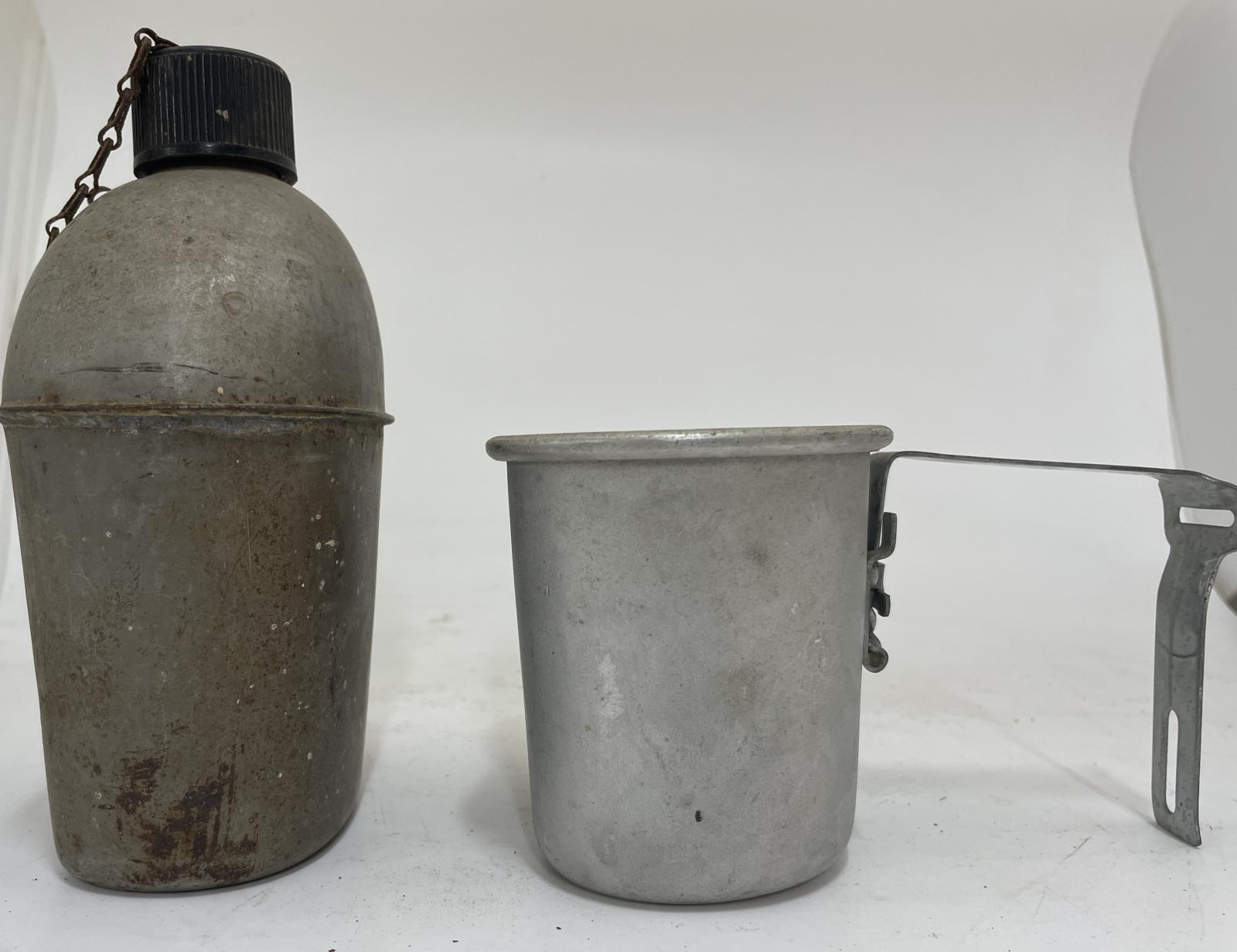 WW2 water bottle and cup